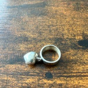 Ring with dangling heart used